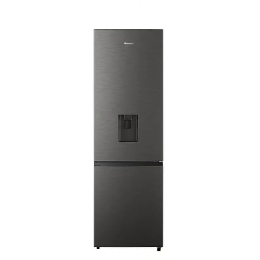 Hisense H370BIT-WD 263L Titanium Inox Combi refrigerator with water dispenser