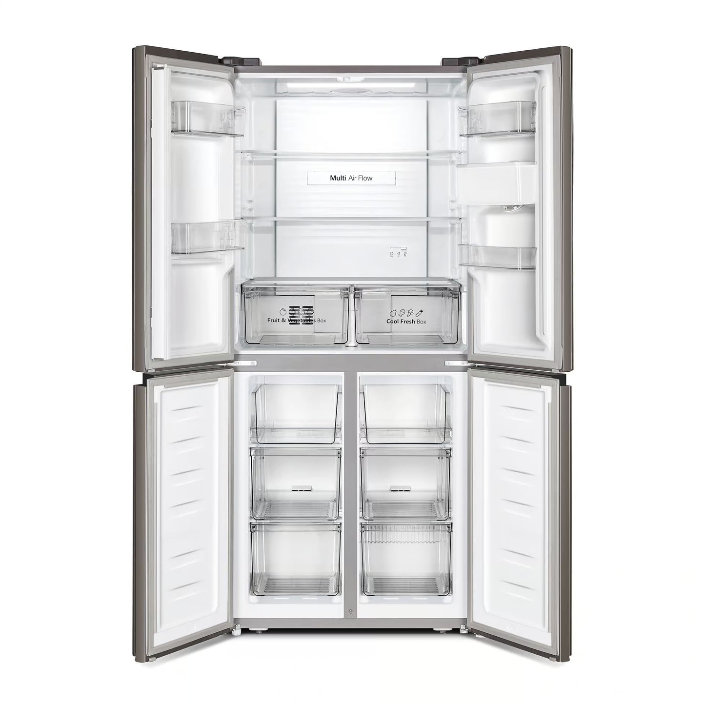 Hisense H525Fi Wd 392L Inox Looking Cross Door Refrigerator With Water Dispenser - Everyday Elektronics South Africa