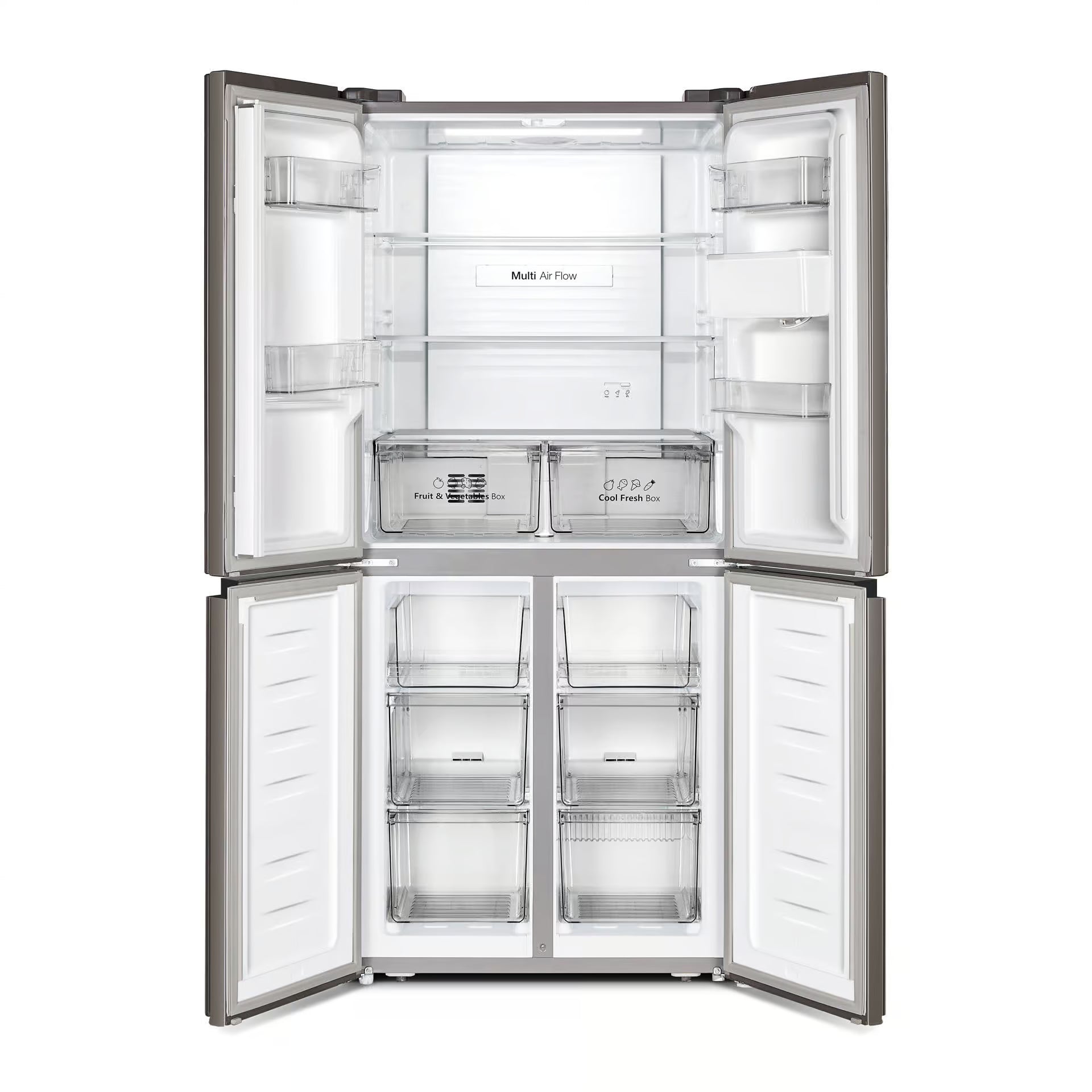 Hisense H525Fi Wd 392L Inox Looking Cross Door Refrigerator With Water Dispenser - Everyday Elektronics South Africa