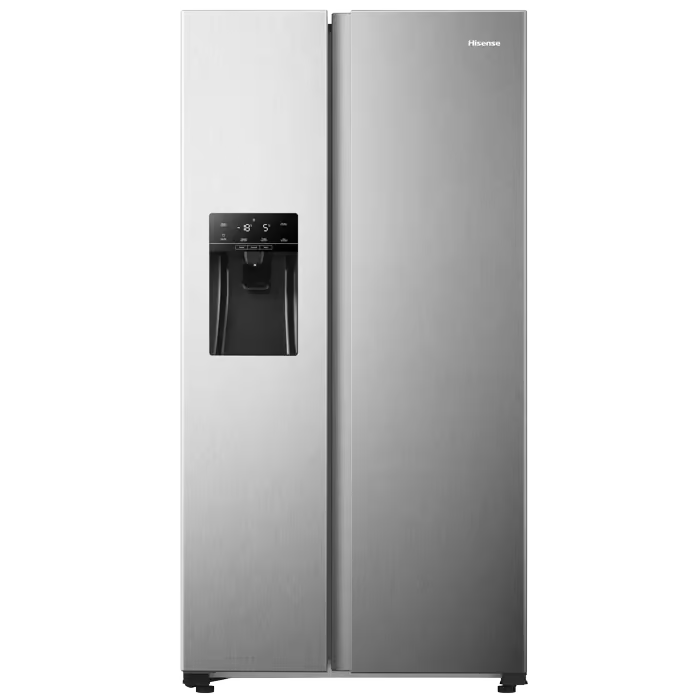Hisense H690Ss Idl 474L Brushed Stainless Steel Side By Side Refrigerator With Water Dispenser - Everyday Elektronics South Africa