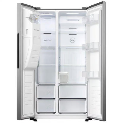 Hisense H690Ss Idl 474L Brushed Stainless Steel Side By Side Refrigerator With Water Dispenser - Everyday Elektronics South Africa