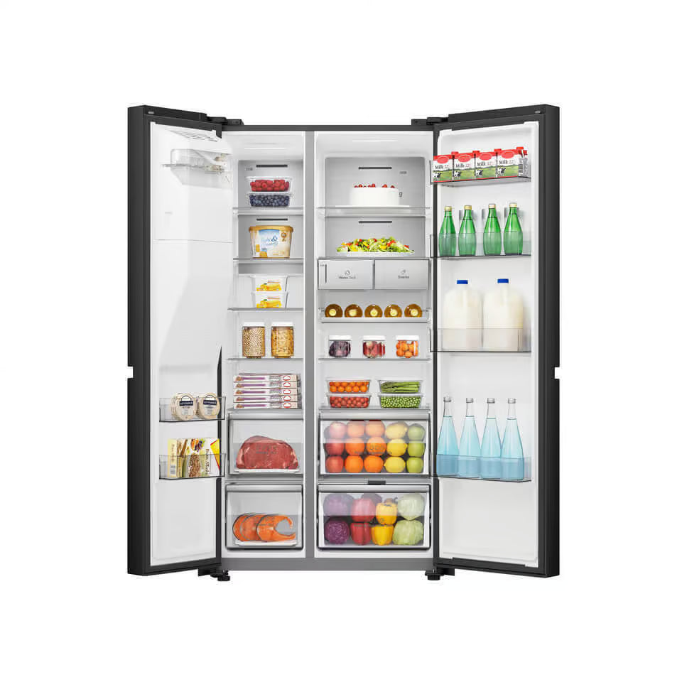 Hisense H780Sb Idl 601L Black Stainless Steel Multi Door Refrigerator With Integrated Handle And Water Dispenser - Everyday Elektronics South Africa