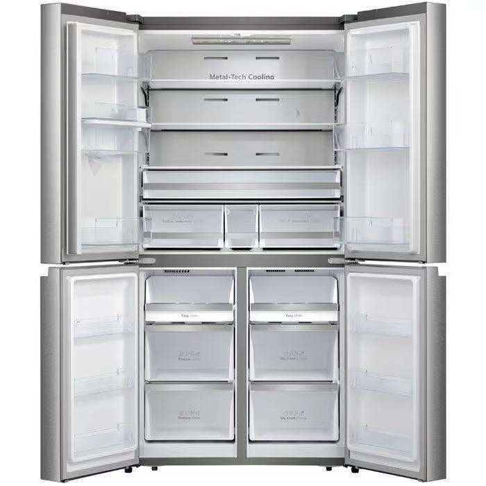 Hisense H750Fs Wd 579L Brushed Stainless Steel Multi Door Refrigerator With Integrated Handle - Everyday Elektronics South Africa
