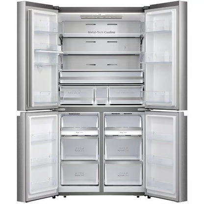 Hisense H750Fs Wd 579L Brushed Stainless Steel Multi Door Refrigerator With Integrated Handle - Everyday Elektronics South Africa