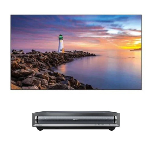 Hisense PX3 Pro + 120" Screen 80”-150” Trichroma 4K
 Laser Cinema + 120" Screen