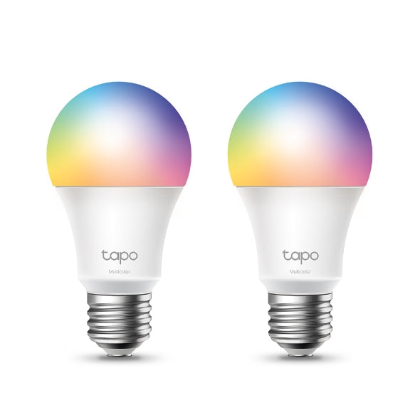TP-Link Tapo L530E 2 Pack 8.7w Smart Wi-Fi Warm White Light Bulb, Dimmable, A60, E27