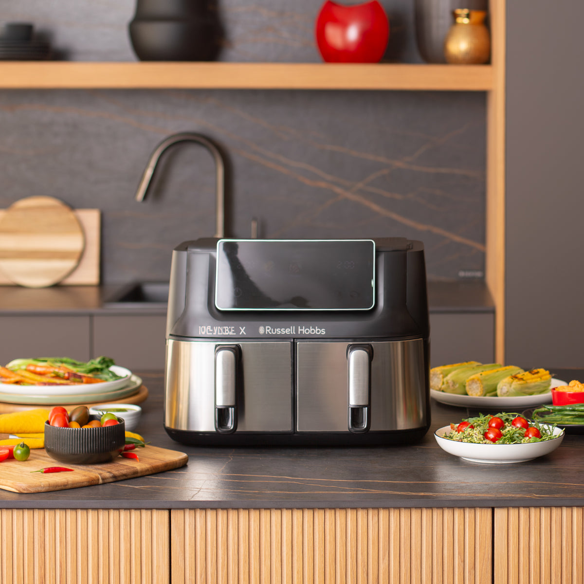 RUSSELL HOBBS 9L DUAL AIR FRYER RHAF09DSS