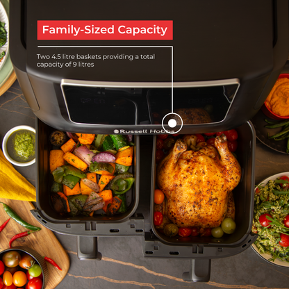 RUSSELL HOBBS 9L DUAL AIR FRYER RHAF09DSS