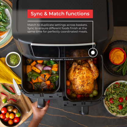 RUSSELL HOBBS 9L DUAL AIR FRYER RHAF09DSS