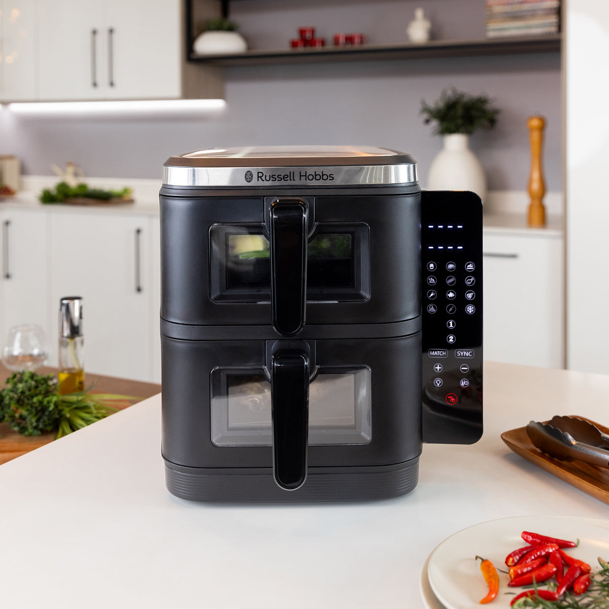 RUSSELL HOBBS 11L DUAL STACK DIGITAL AIR FRYER RHAF11DS