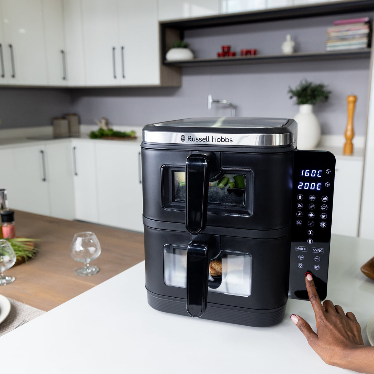 RUSSELL HOBBS 11L DUAL STACK DIGITAL AIR FRYER RHAF11DS
