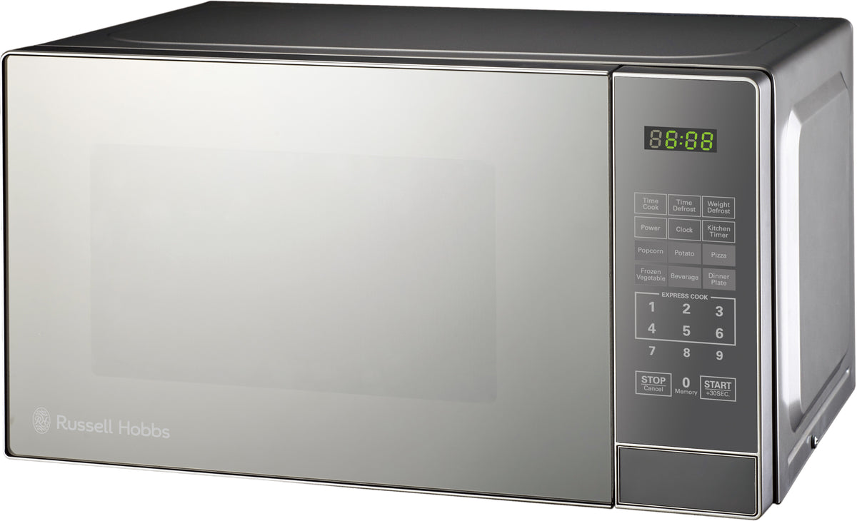 RHEM21L RUSSELL HOBBS 20L ELECTRONIC MICROWAVE SILVER MIRROR FINISH