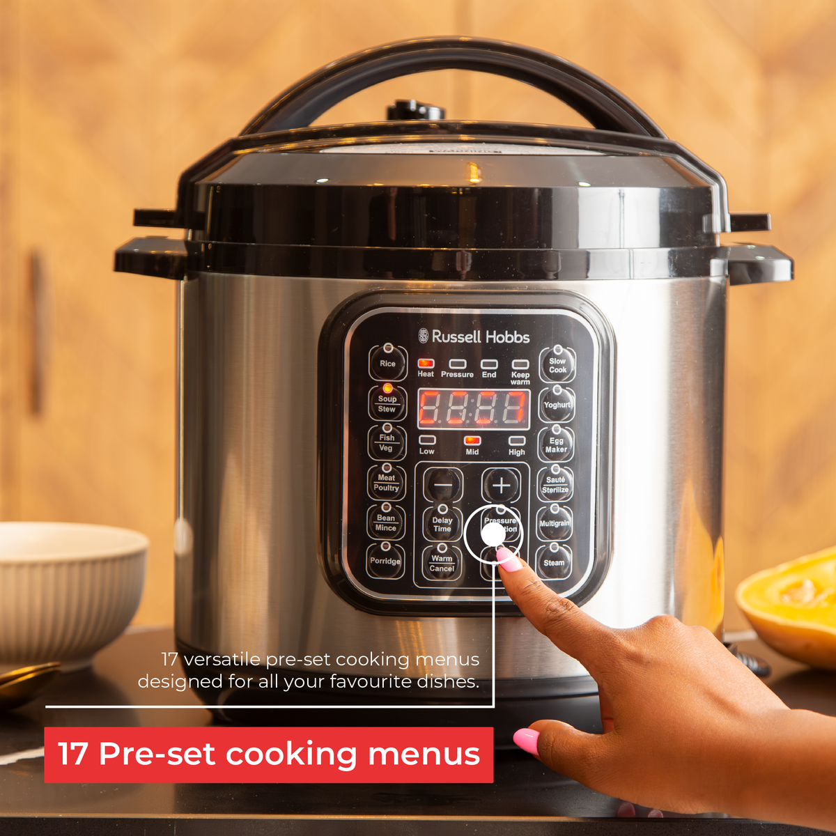 RHEP6N RUSSELL HOBBS 6L ELECTRIC PRESSURE COOKER