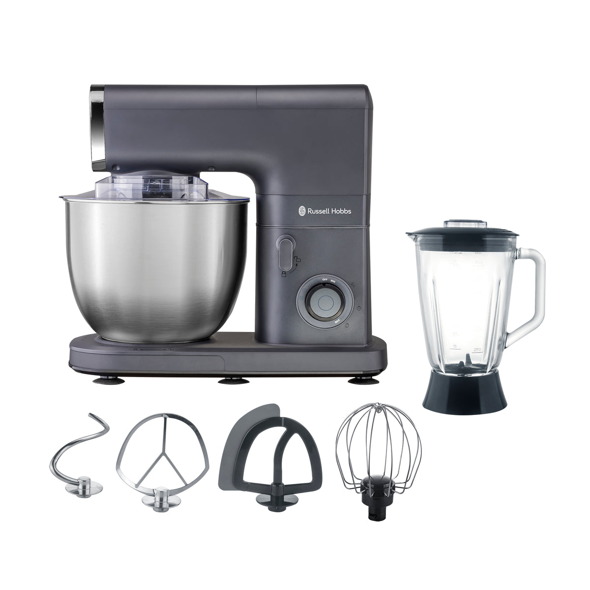 RUSSELL HOBBS VELOCITY DARK 5.5L STAND BOWL MIXER RHSBM625