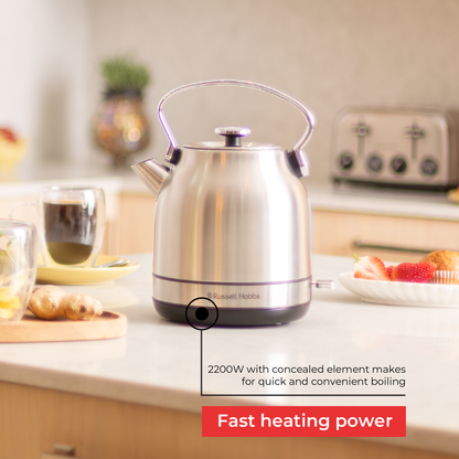 RUSSELL HOBBS 1.7L STAINLESS STEEL CORDLESS KETTLE RHSSK06