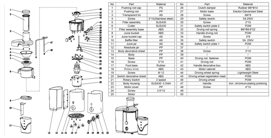 SJM40 SAL S/S JUICER