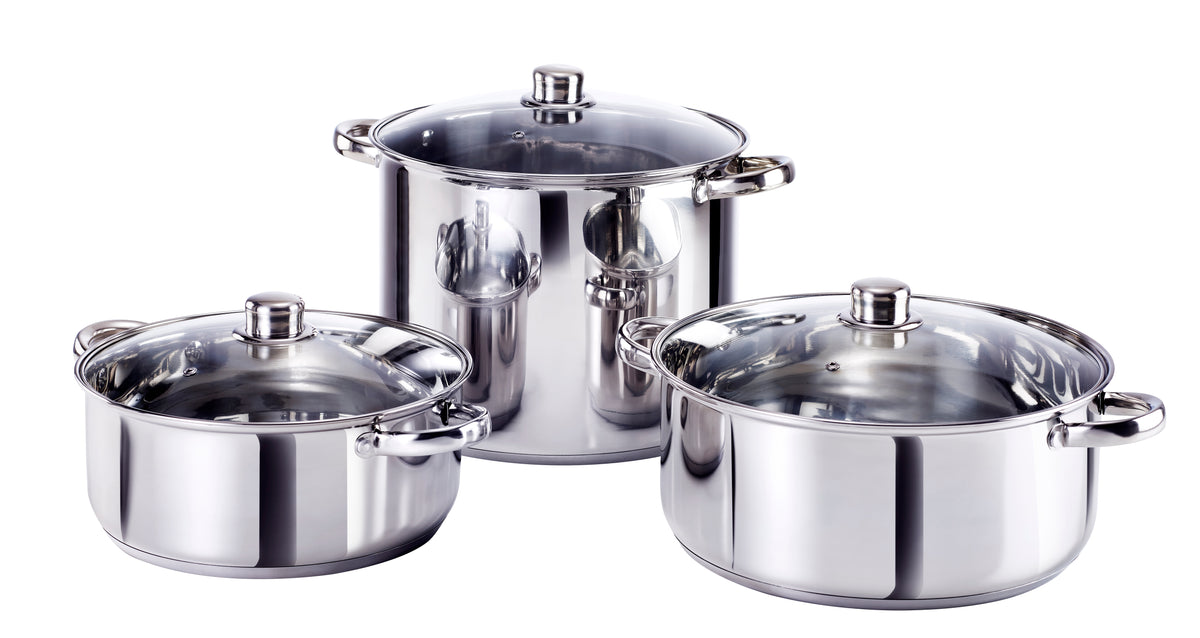 SALTON STAINLESS STEEL 6 PIECE FAMILY POTSET