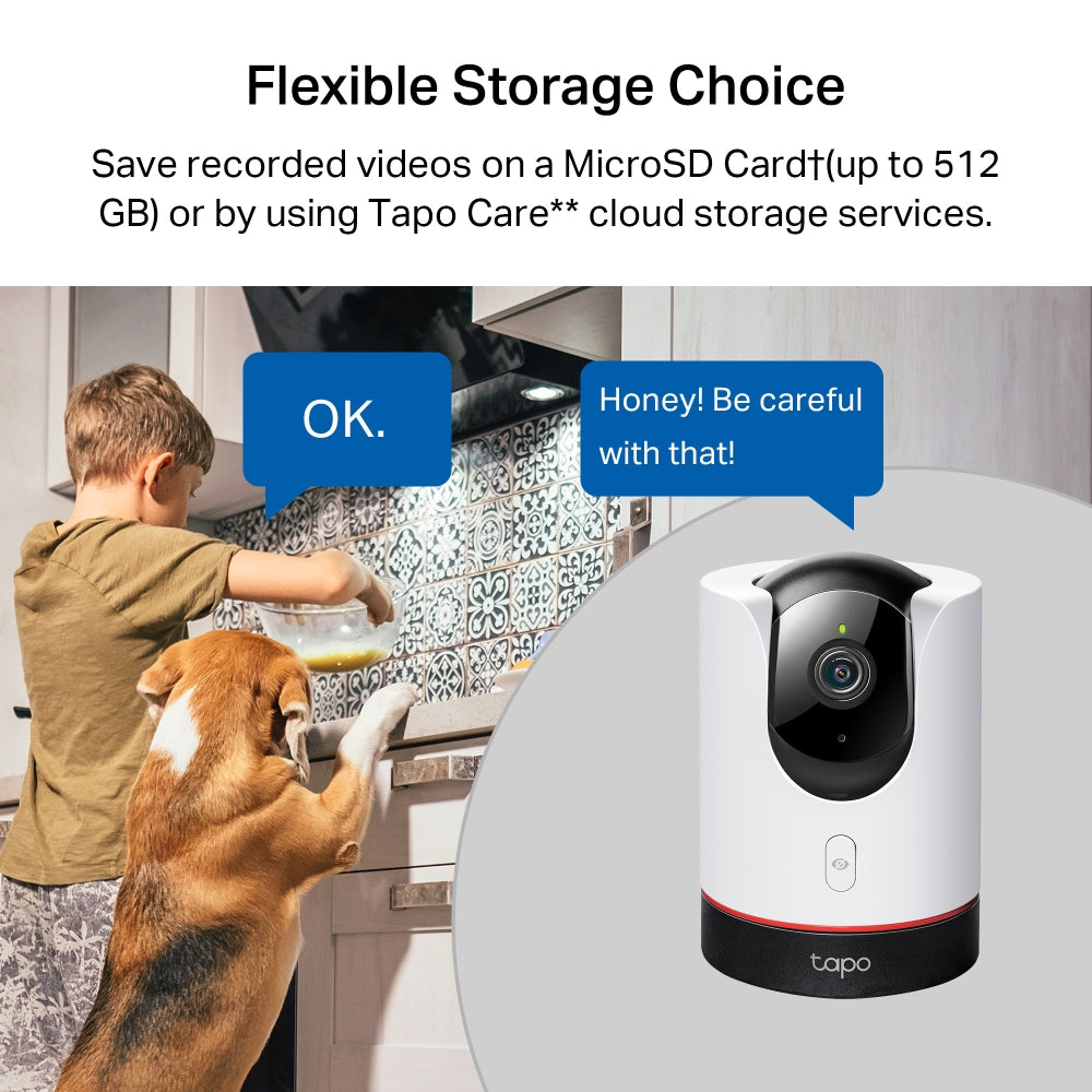 TP-Link Tapo C225 2K QHD Pan/Tilt AI Home Security Wi-Fi Camera