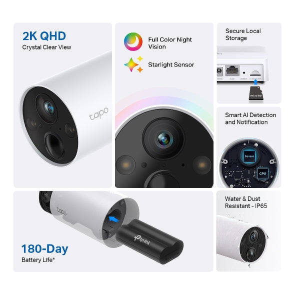Tp Link Tapo C420S2 2K Smart Wire Free Security Camera 2 Camera System - Everyday Elektronics South Africa