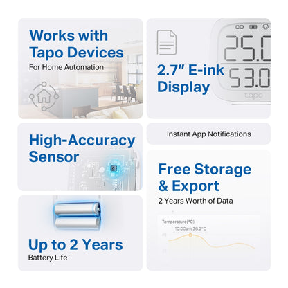 TP-Link Tapo T315 Smart 868mhz Temperature & Humidity Monitor