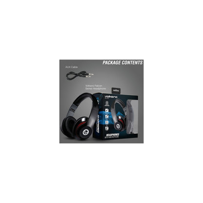 Volkano Falcon Headphones With Microphone Black - Everyday Elektronics South Africa