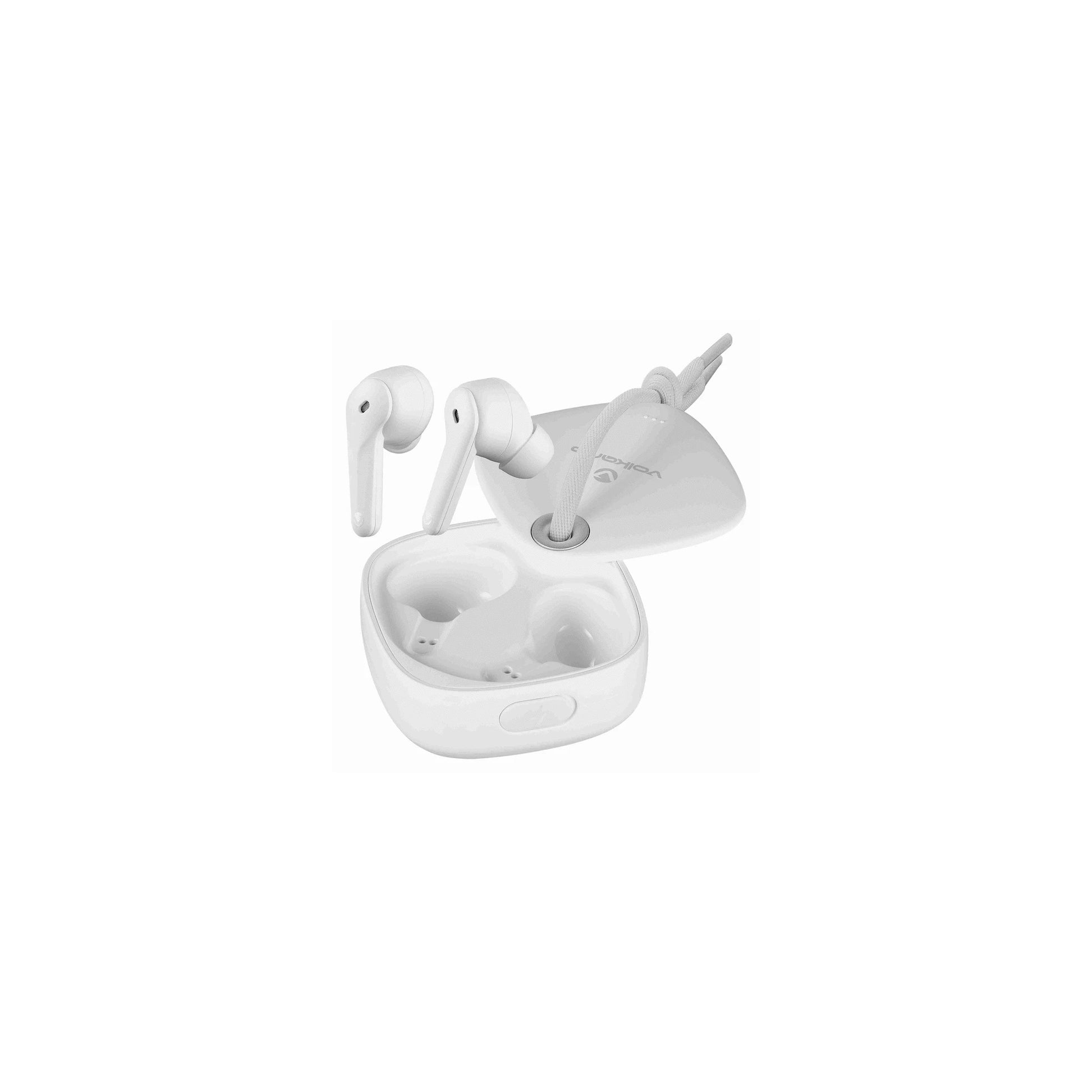 Volkano Ore Series True Wireless Earphones With Charging Case White - Everyday Elektronics South Africa