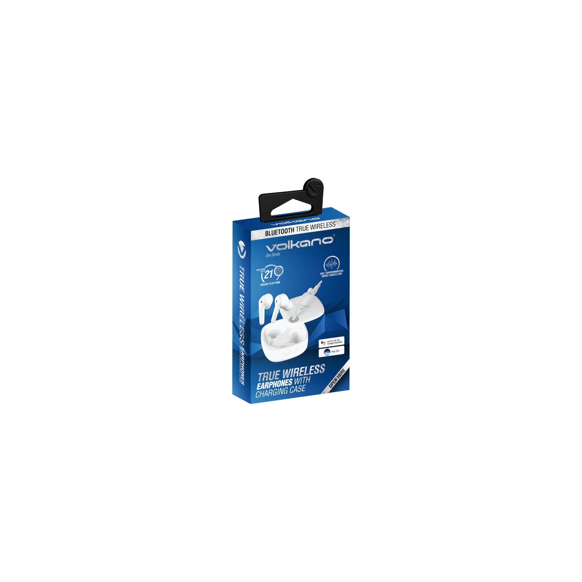 Volkano Ore Series True Wireless Earphones With Charging Case White - Everyday Elektronics South Africa