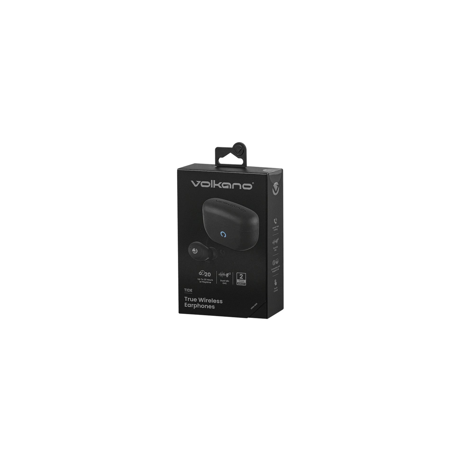 Volkano Tide Series True Wireless Earphones Black - Everyday Elektronics South Africa
