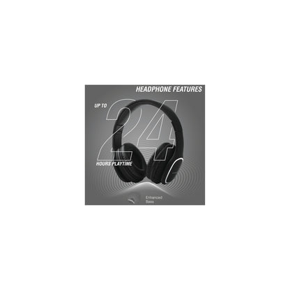 Volkano Phonic Series Bluetooth Full Size Headphones Black - Everyday Elektronics South Africa