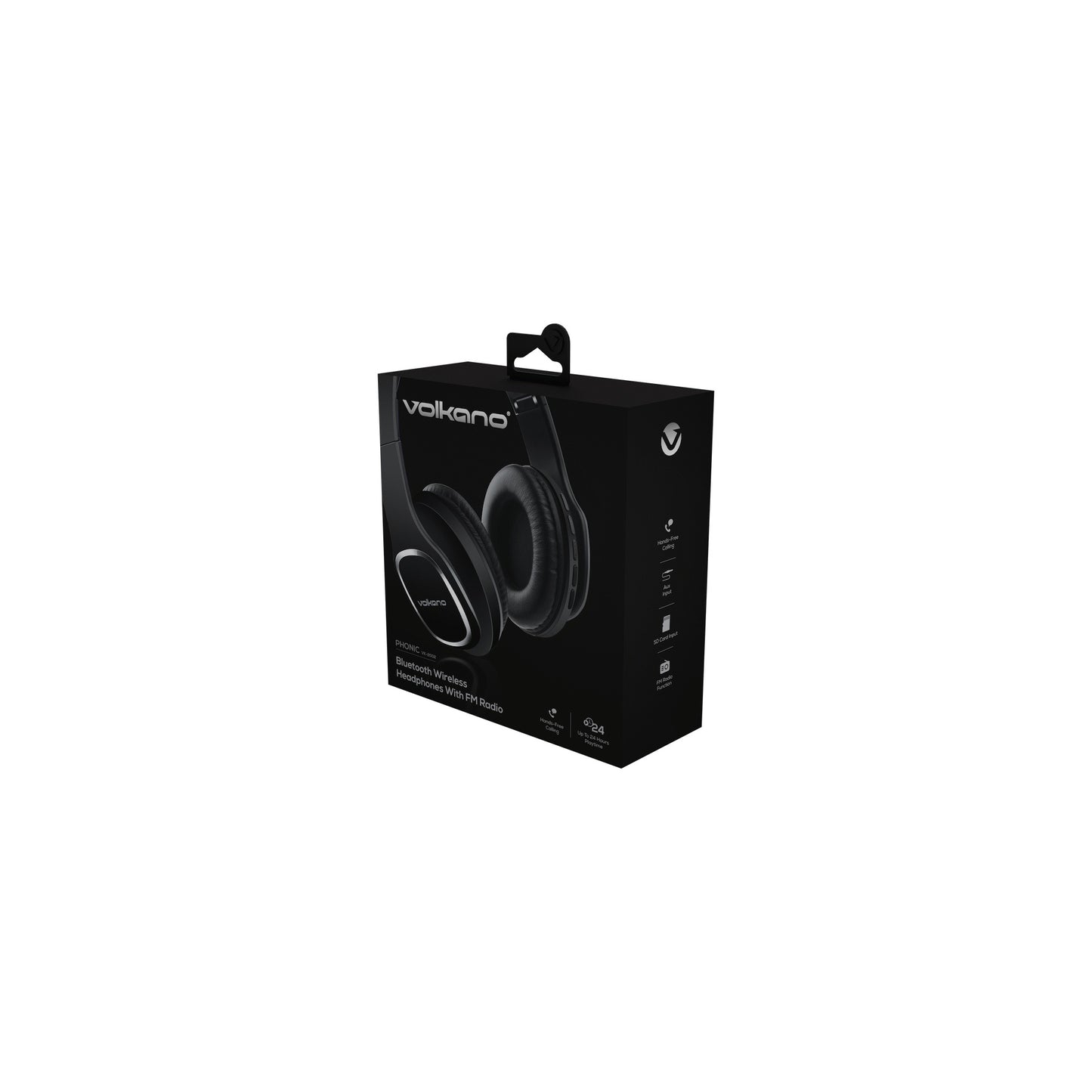 Volkano Phonic Series Bluetooth Full Size Headphones Black - Everyday Elektronics South Africa