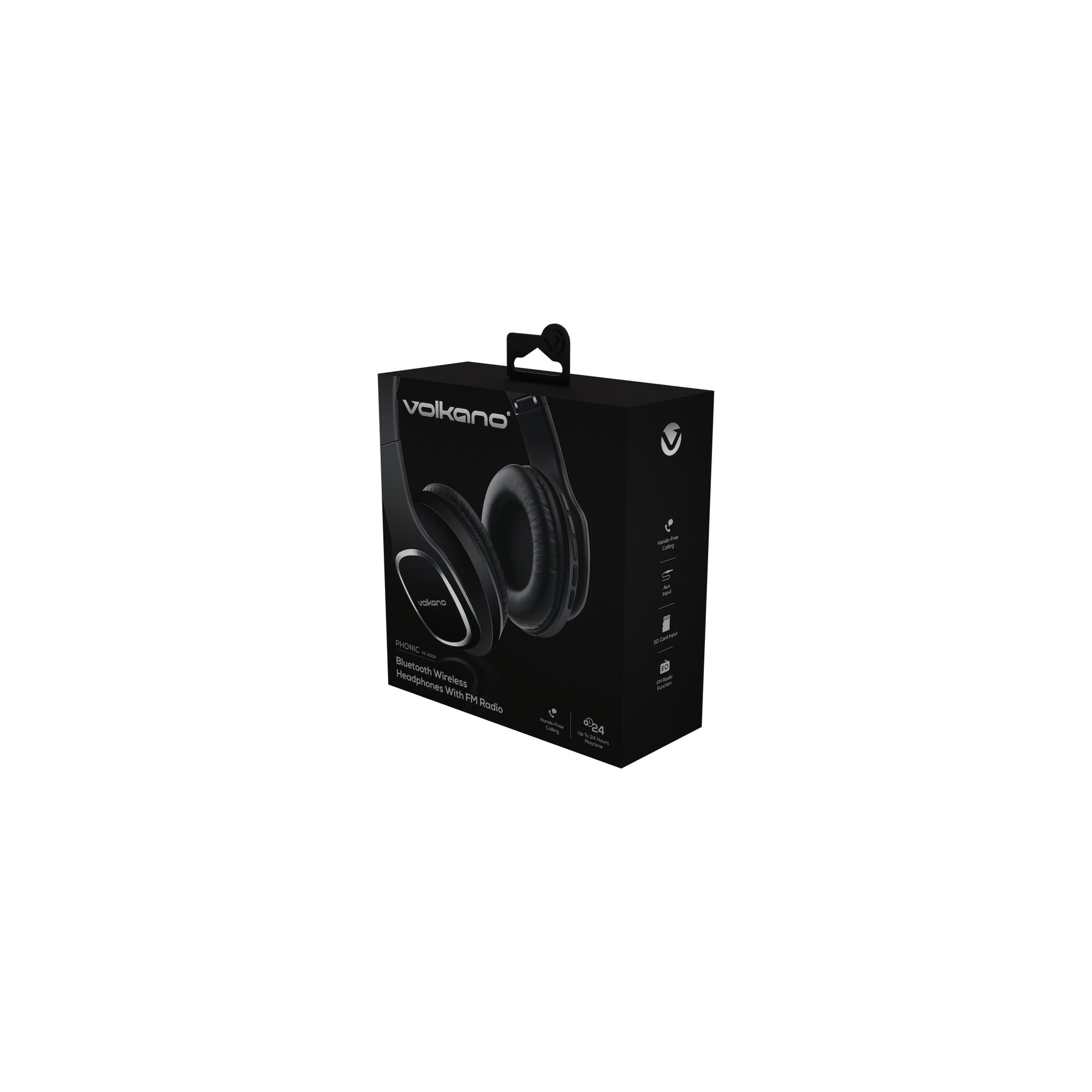 Volkano Phonic Series Bluetooth Full Size Headphones Black - Everyday Elektronics South Africa