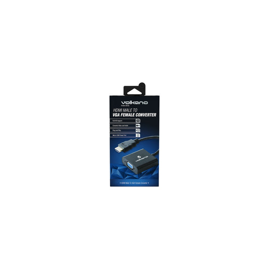 VOLKANO ANNEX SERIES HDMI MALE TO VGA FEMALE CONVERTER 10CM CABLE WITH SOUND