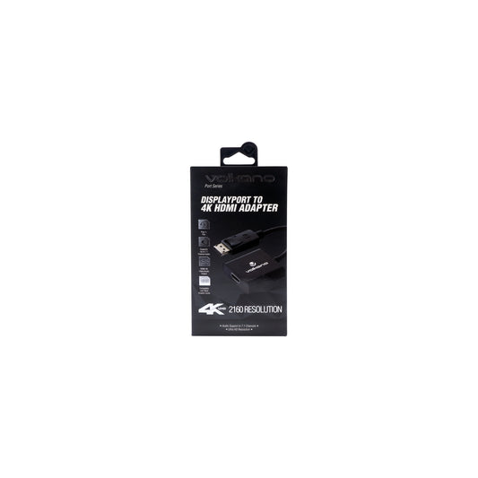 VOLKANO PORT SERIES DISPLAYPORT TO 4K HDMI CONVERTER 10CM BLACK
