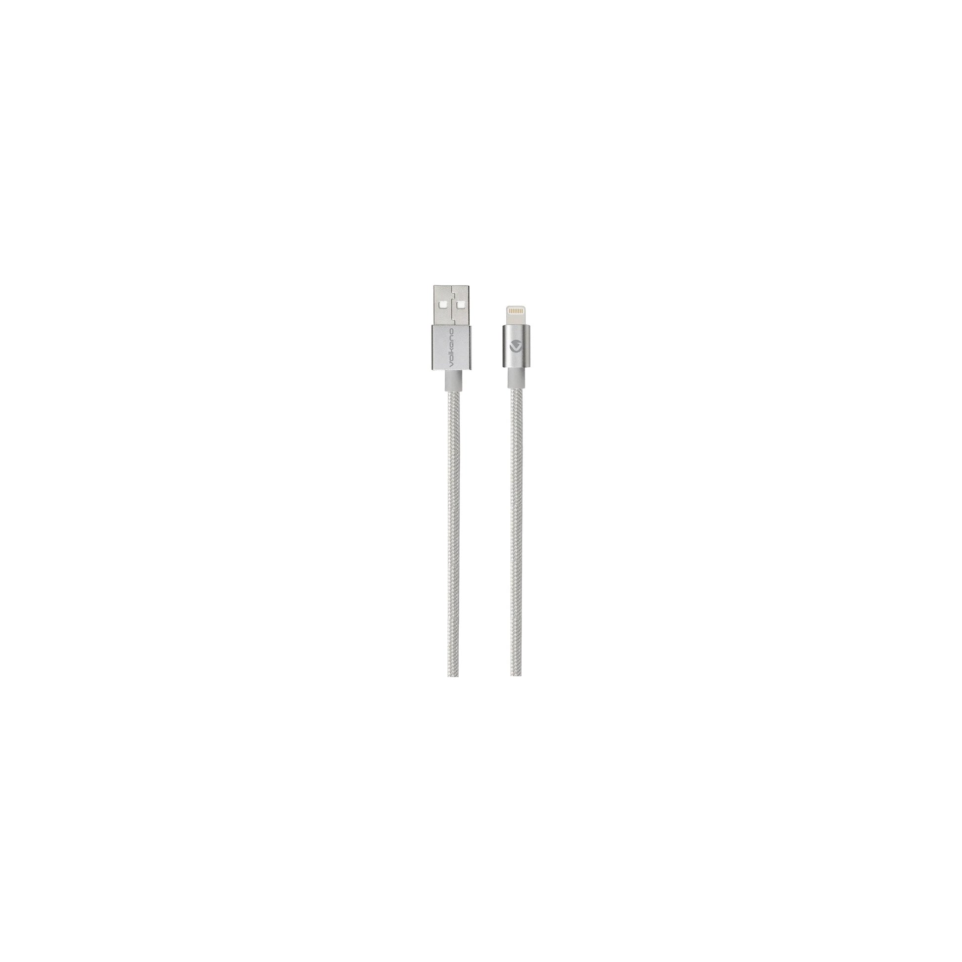 Volkano Strike Series 12M Mfi Lightning Chargedata Cable Silver - Everyday Elektronics South Africa