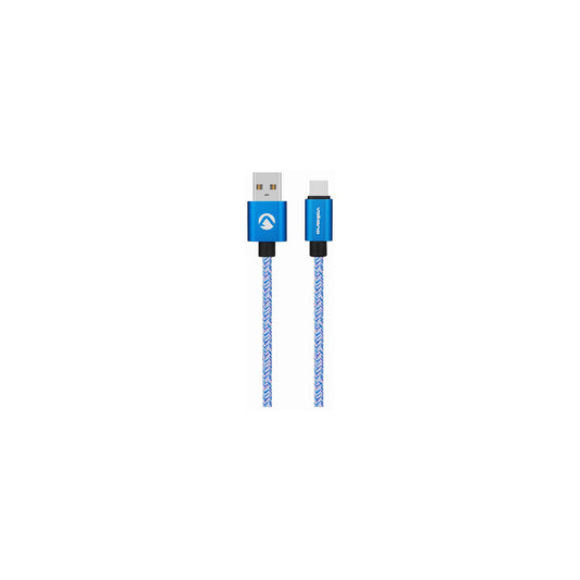 Volkano Fashion Series Micro Usb Cable 18M Sky Blue - Everyday Elektronics South Africa