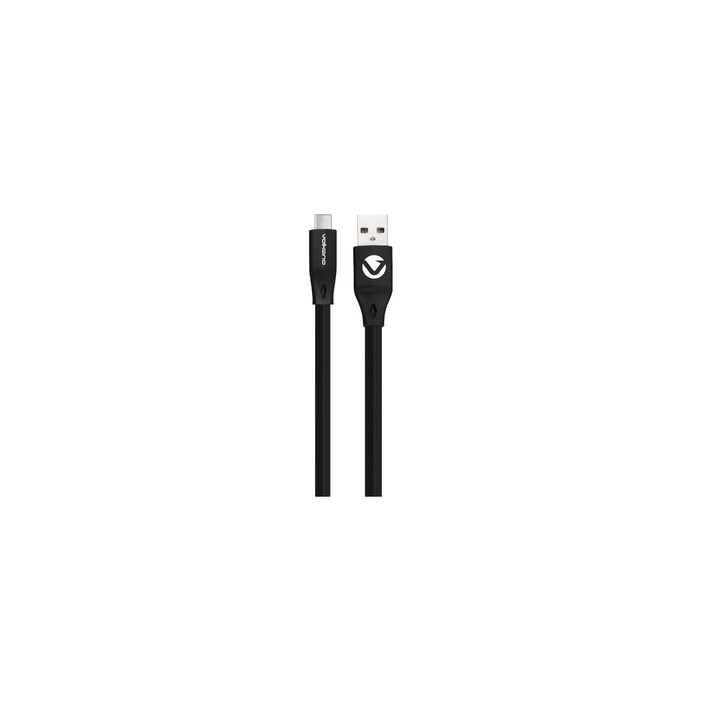 Volkano Slim Series Flat Pvc Type C Cable 12M Black - Everyday Elektronics South Africa