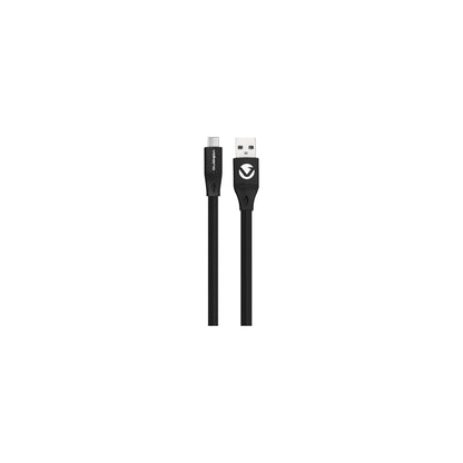 Volkano Slim Series Flat Pvc Type C Cable 12M Black - Everyday Elektronics South Africa