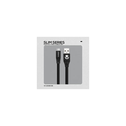Volkano Slim Series Flat Pvc Type C Cable 12M Black - Everyday Elektronics South Africa