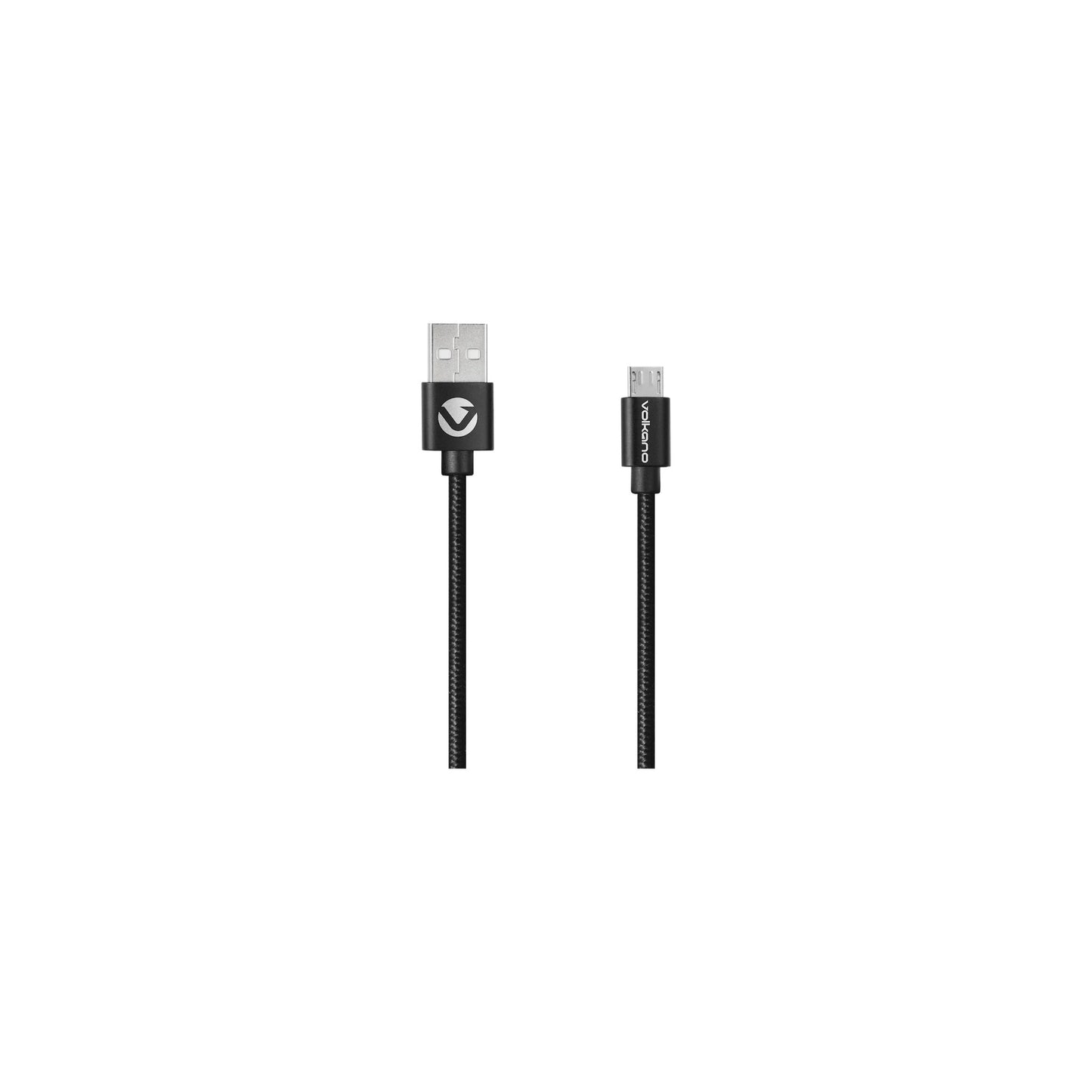 Volkano Braids Series Nylon Braided Micro Usb Cable 12M Black - Everyday Elektronics South Africa