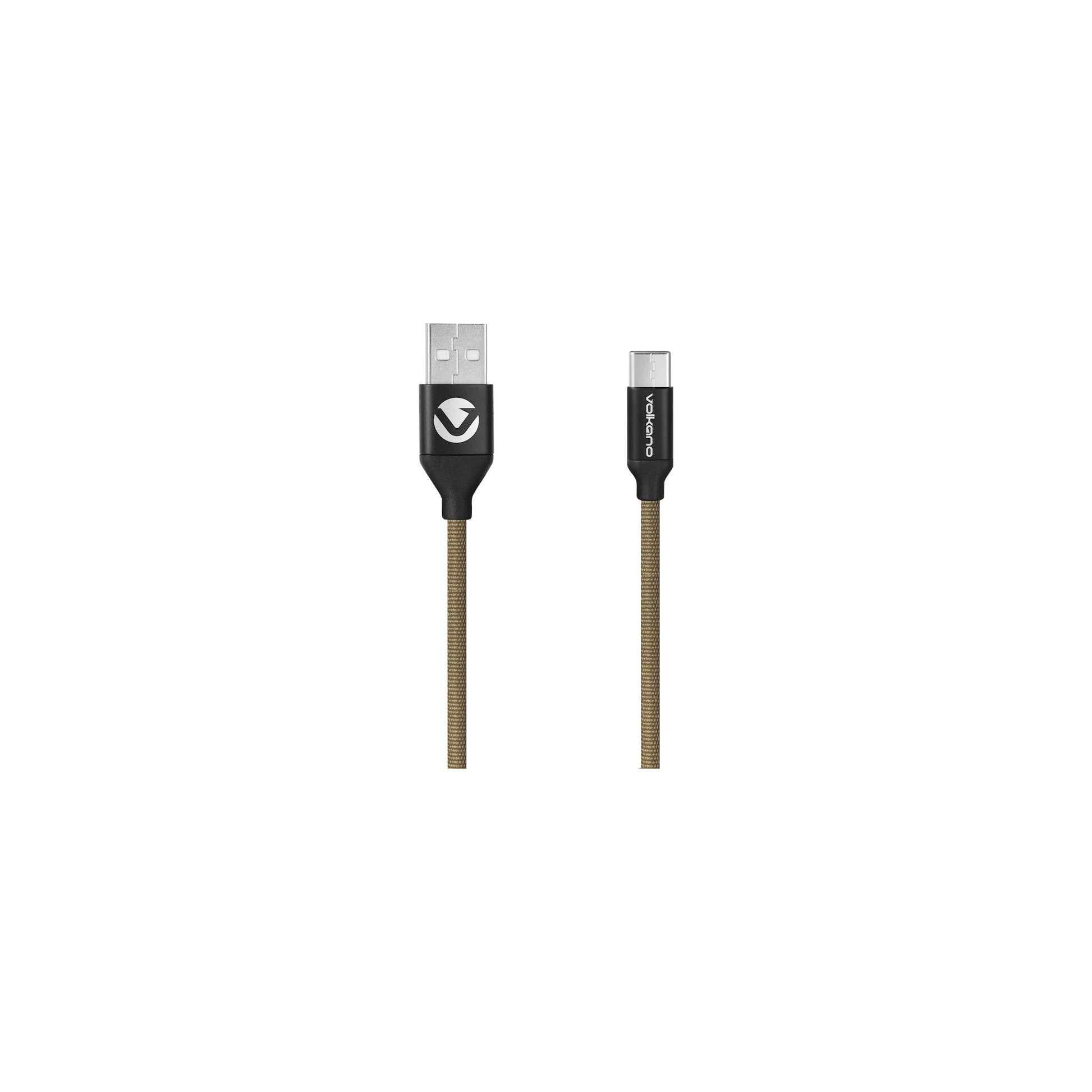 Volkano Weave Series Fabric Braided Micro Usb Cable 12M Army Green - Everyday Elektronics South Africa