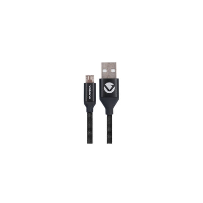 Volkano Weave Series Fabric Braided Micro Usb Cable 12M Black - Everyday Elektronics South Africa
