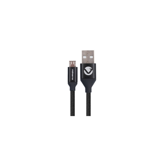 Volkano Weave Series Fabric Braided Micro Usb Cable 12M Black - Everyday Elektronics South Africa