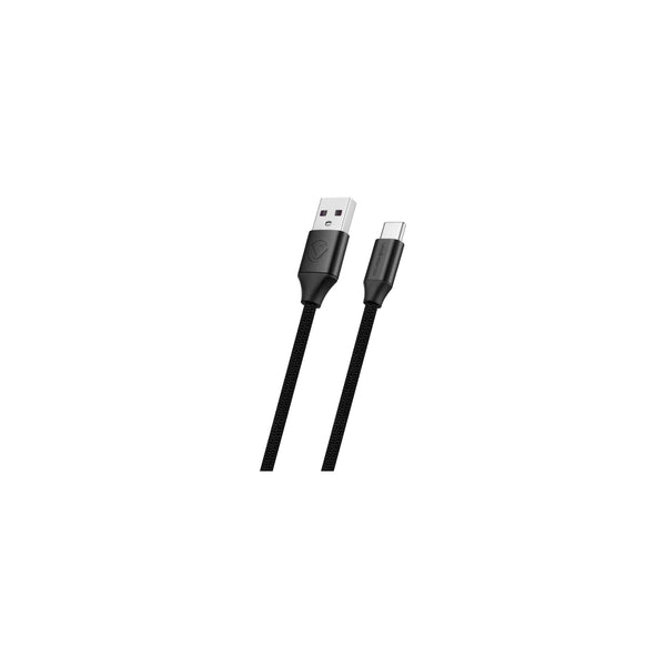 Volkano Weave Series Braided Type C Cable 3M 30W Black - Everyday Elektronics South Africa