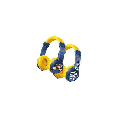 Volkano Sidekick Series Wired Kiddies Headphones With Share Port Yellowblue - Everyday Elektronics South Africa