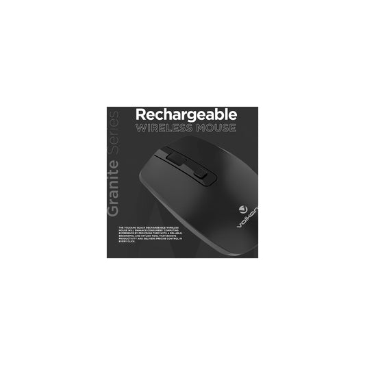 VOLKANO GRANITE SERIES RECHARGEABLE WIRELESS MOUSE BLACK