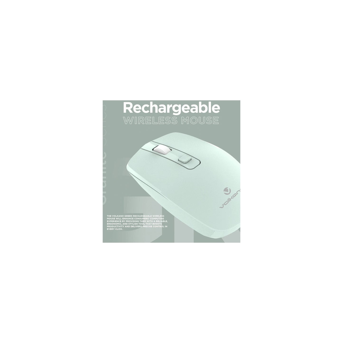 Volkano Granite Series Rechargeable Wireless Mouse Green - Everyday Elektronics South Africa