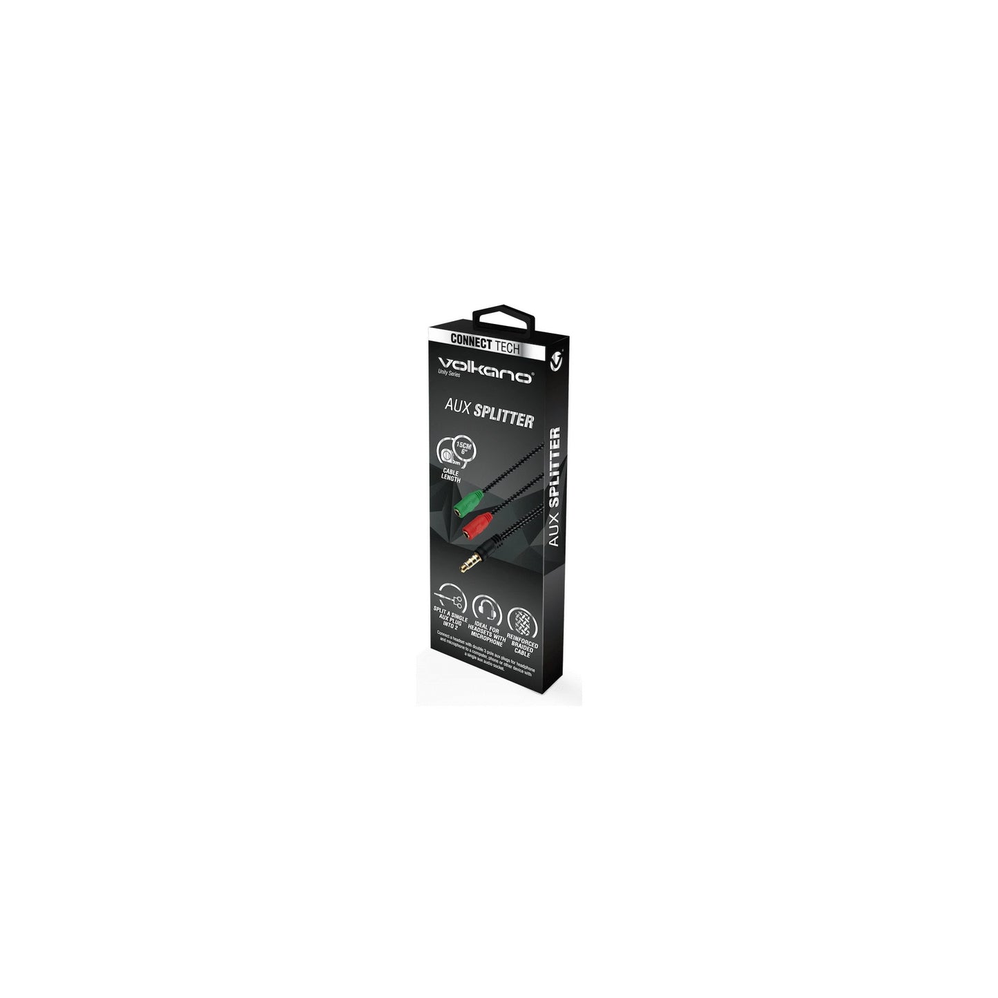 Volkano Unity Series Aux Splitter 4 Pole Plug To 2 Aux Sockets - Everyday Elektronics South Africa