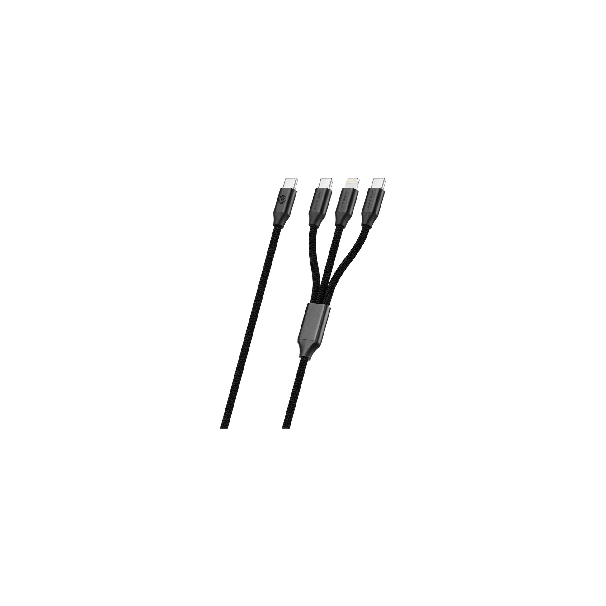 Volkano Weave Series 65W 3 In 1 Charge Cable Black - Everyday Elektronics South Africa