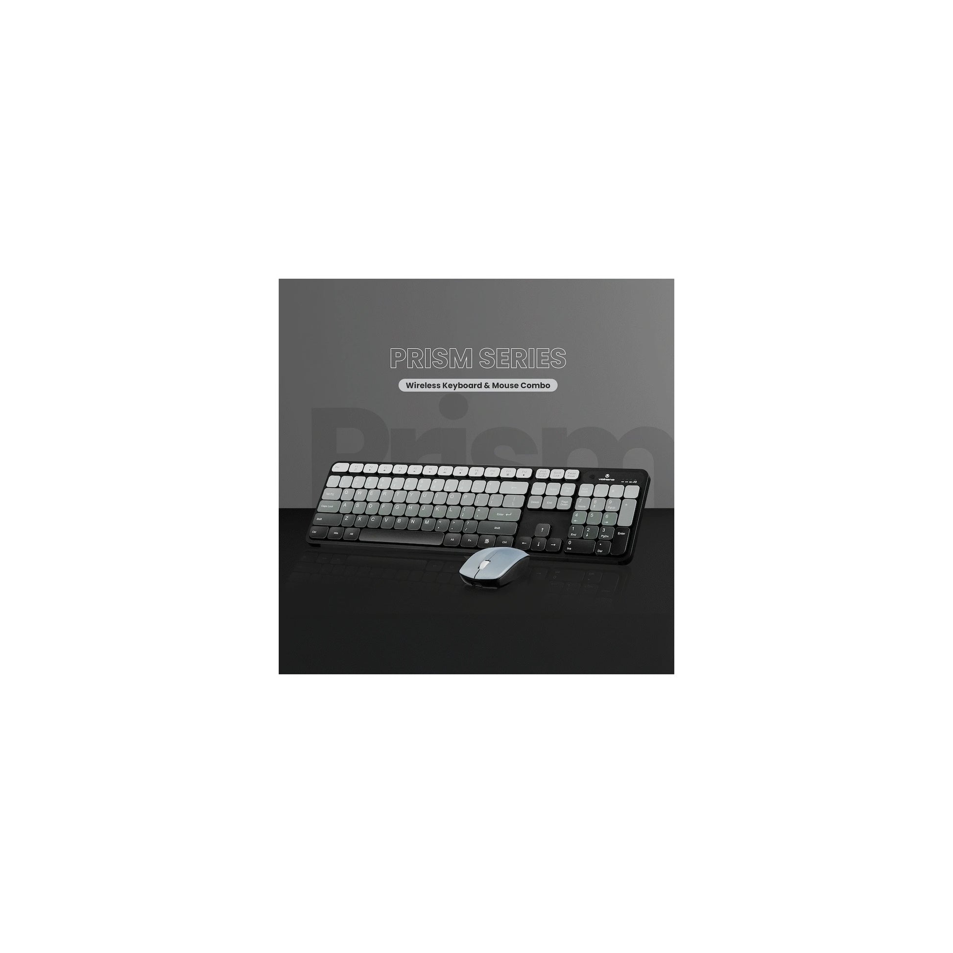 Volkano Prism Series Bluetooth Wireless Keyboard And Mouse Grey - Everyday Elektronics South Africa
