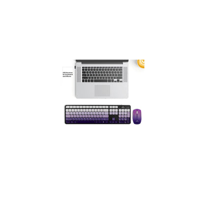 Volkano Prism Series Bluetooth Wireless Keyboard And Mouse Purple - Everyday Elektronics South Africa
